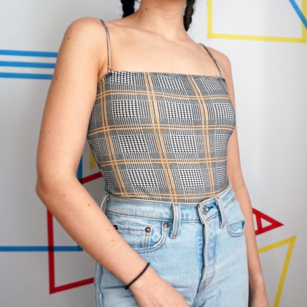Urban Planet Plaid Bodysuit